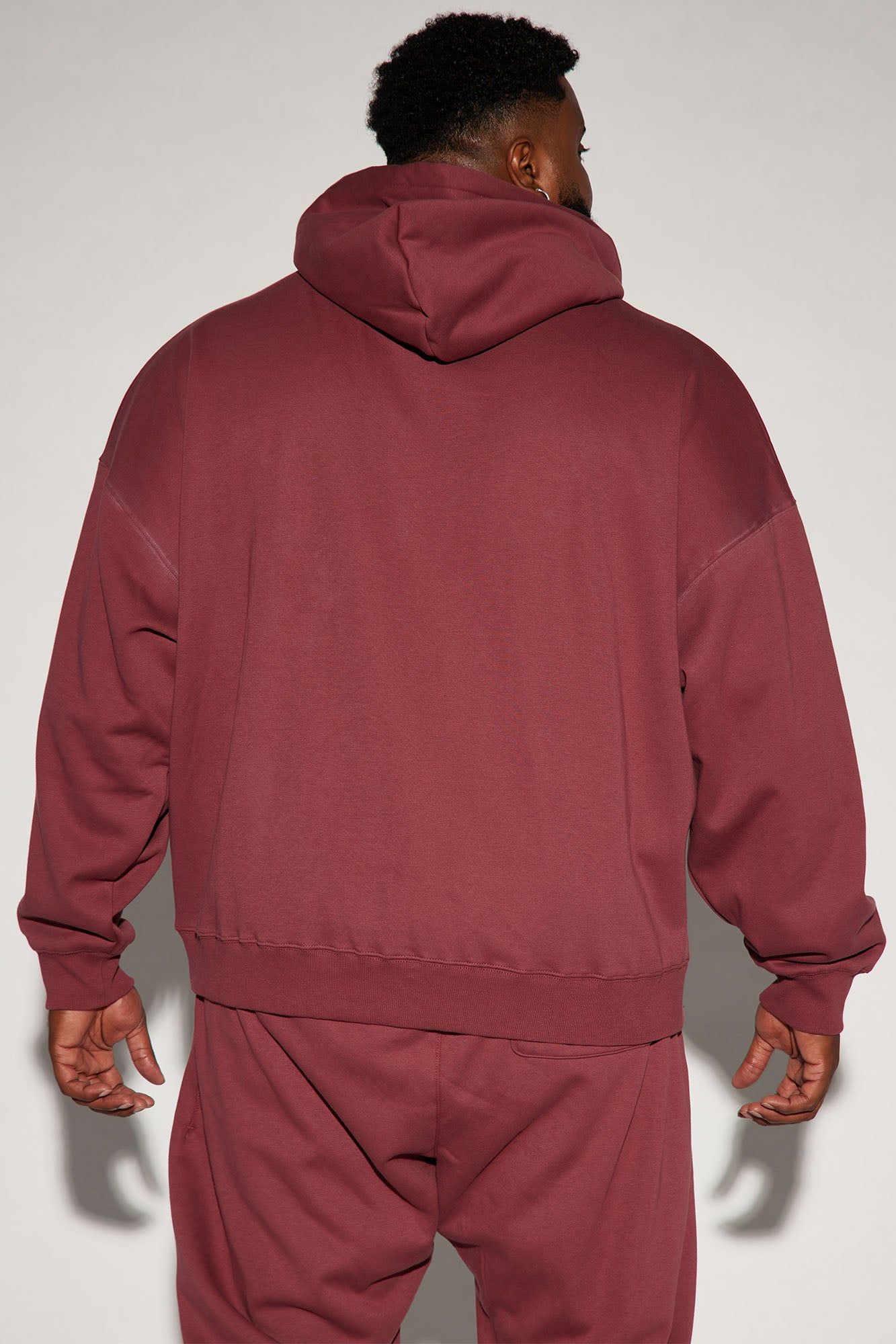 Tyson Oversized Heavyweight Hoodie - Burgundy sold by Fashion Nova product image thumbnail 6