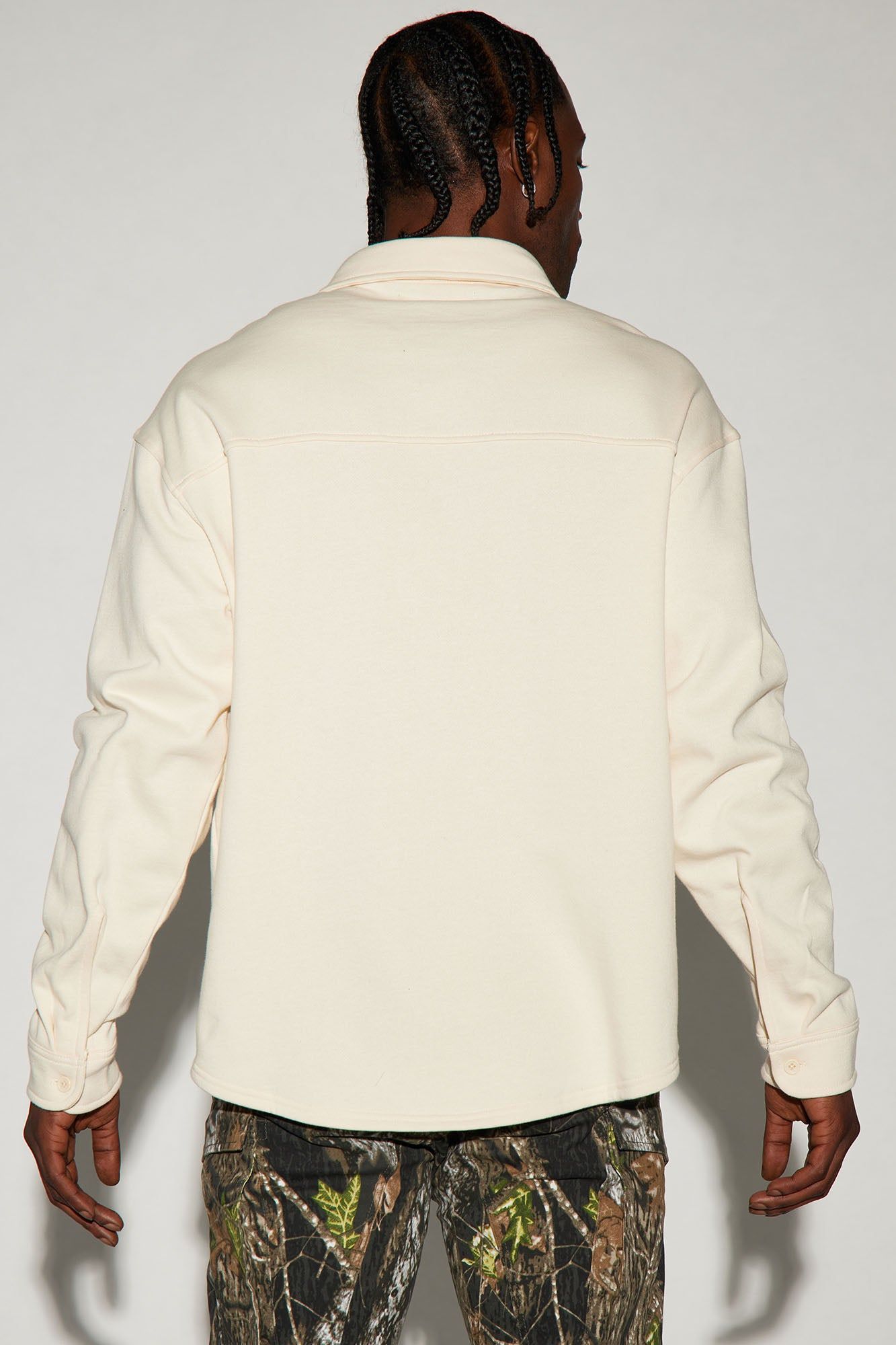 Tyson Fleece Shacket - Cream sold by Fashion Nova product image thumbnail 4