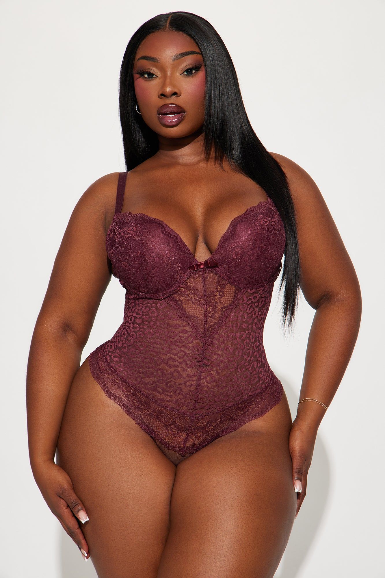 What A Night Lace Teddy - Chocolate sold by Fashion Nova