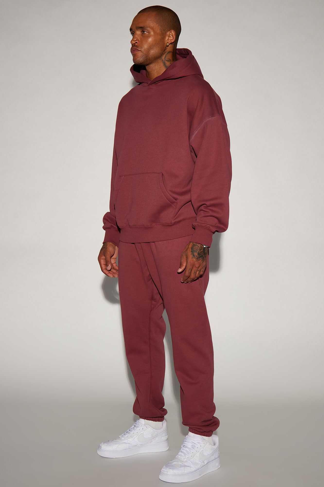 Tyson Oversized Heavyweight Hoodie - Burgundy sold by Fashion Nova product image thumbnail 2