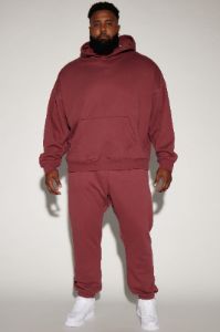 Tyson Oversized Heavyweight Hoodie - Burgundy sold by Fashion Nova