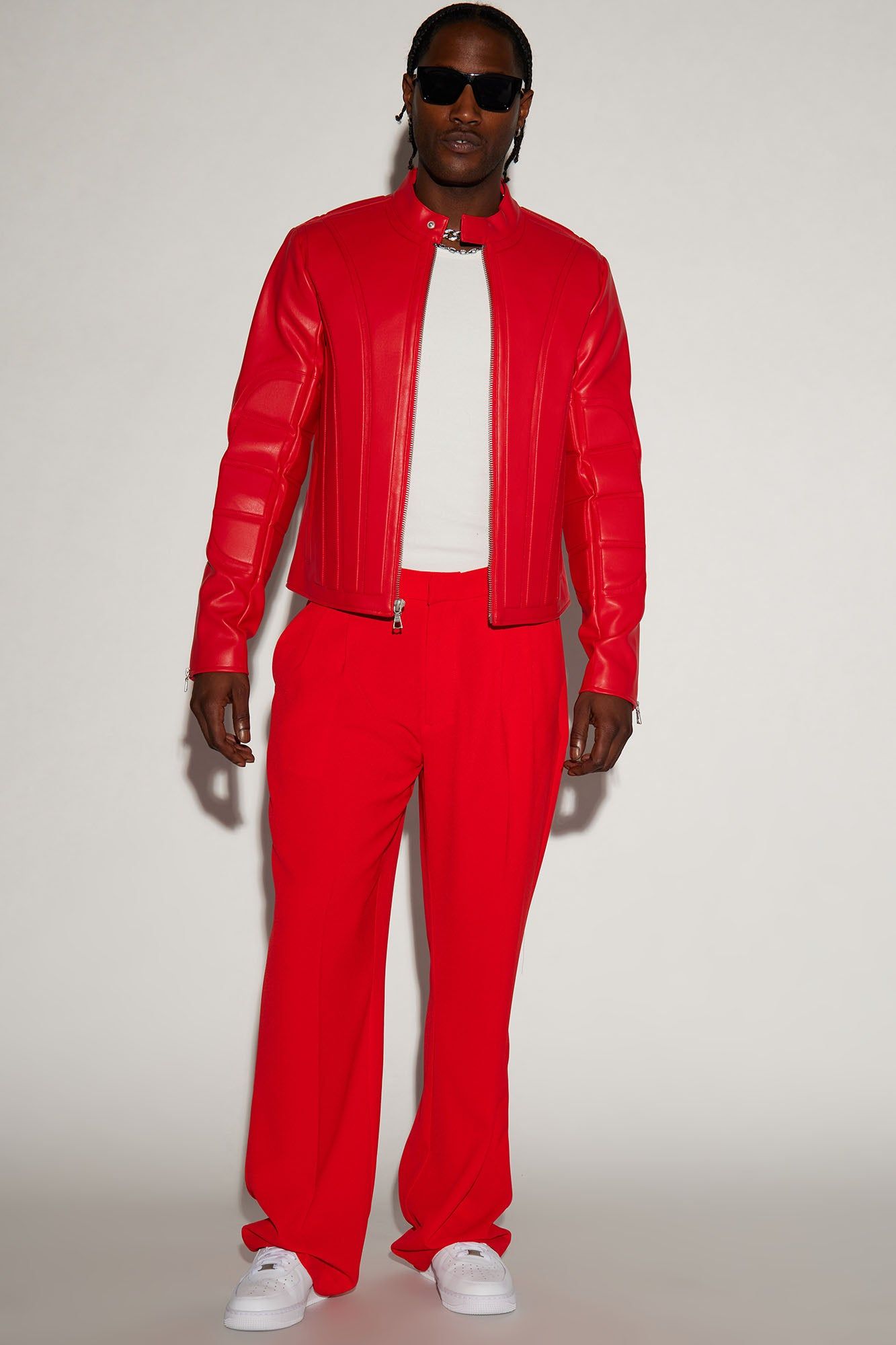 Stanton Faux Leather Moto Jacket - Red sold by Fashion Nova product image thumbnail 2