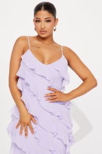 Ria Chiffon Maxi Dress - Lavender sold by Fashion Nova