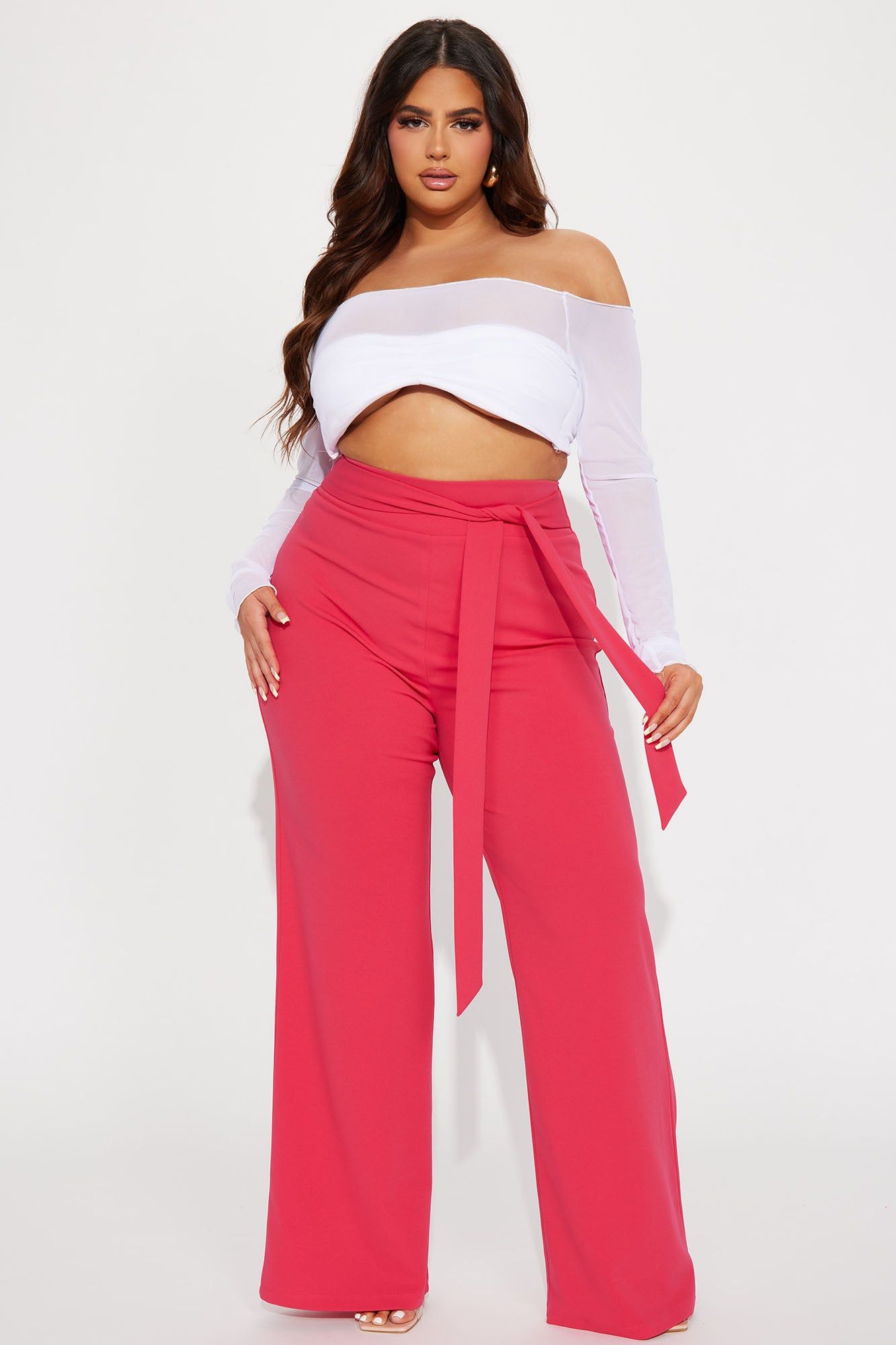 Meltin' Hearts Pants - Magenta sold by Fashion Nova