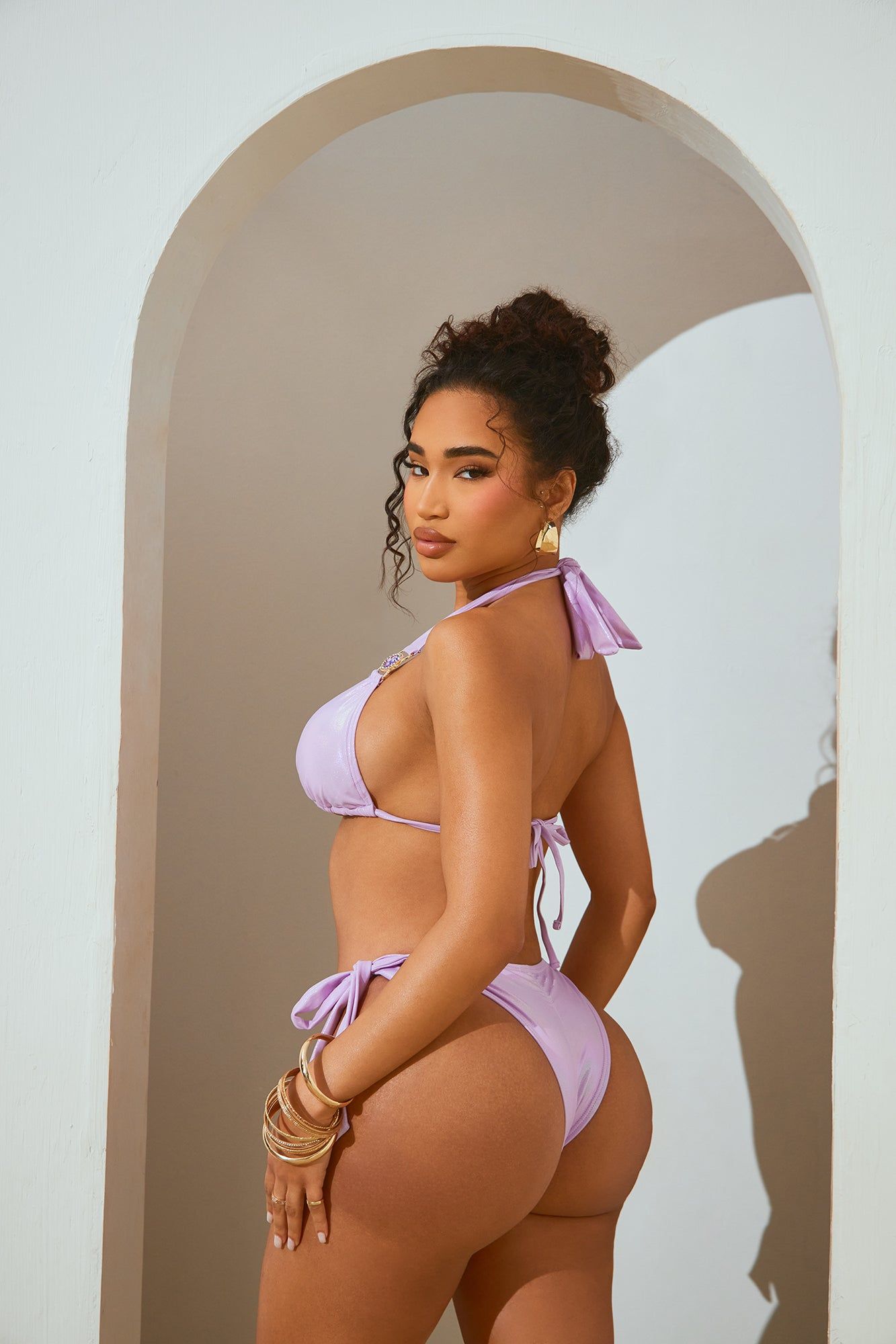 Magic Hour Crystal 2 Piece Bikini - Lilac sold by Fashion Nova product image thumbnail 4