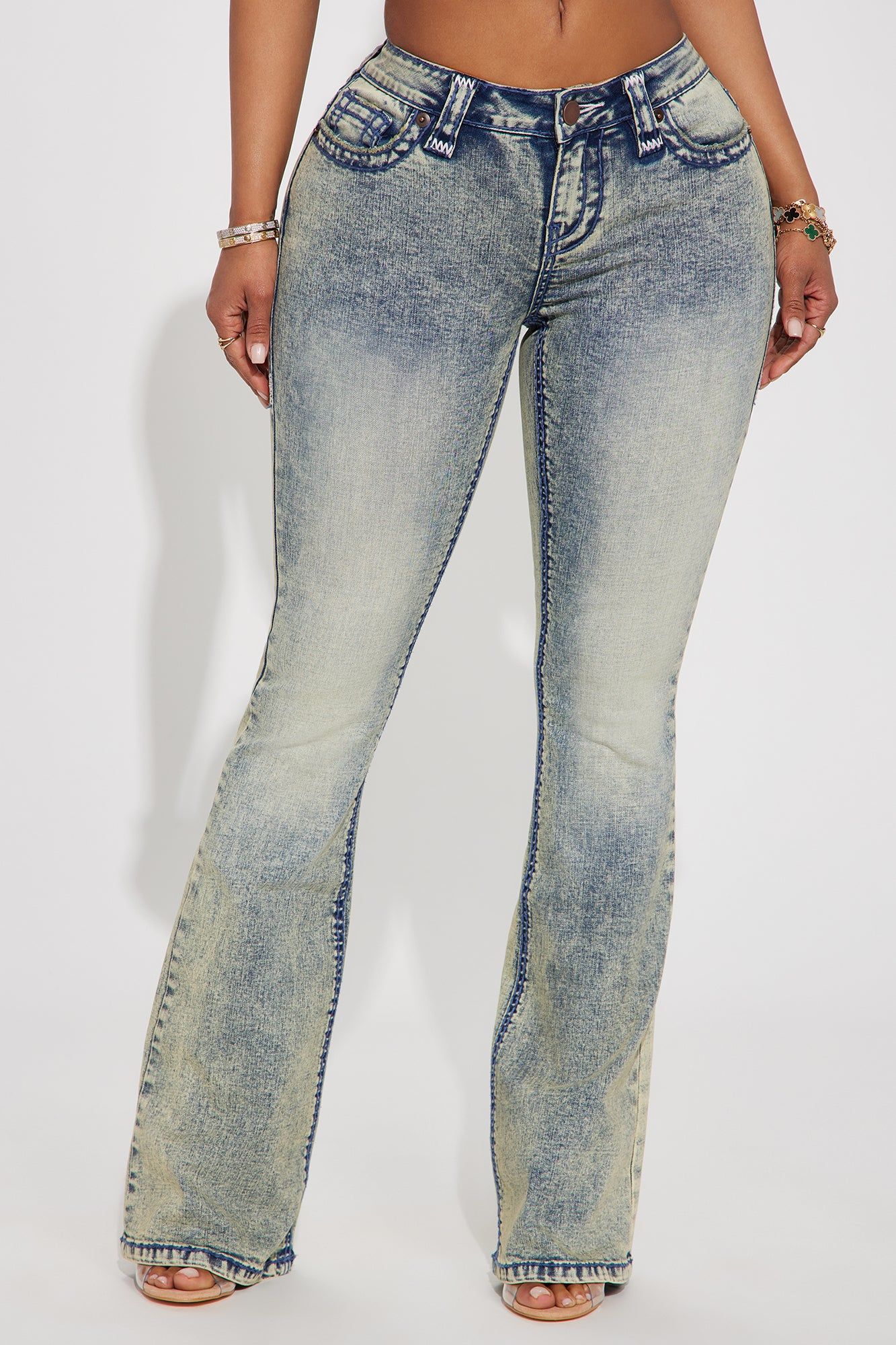 All At Once Stretch Flare Jeans - Light Wash sold by Fashion Nova product image thumbnail 2