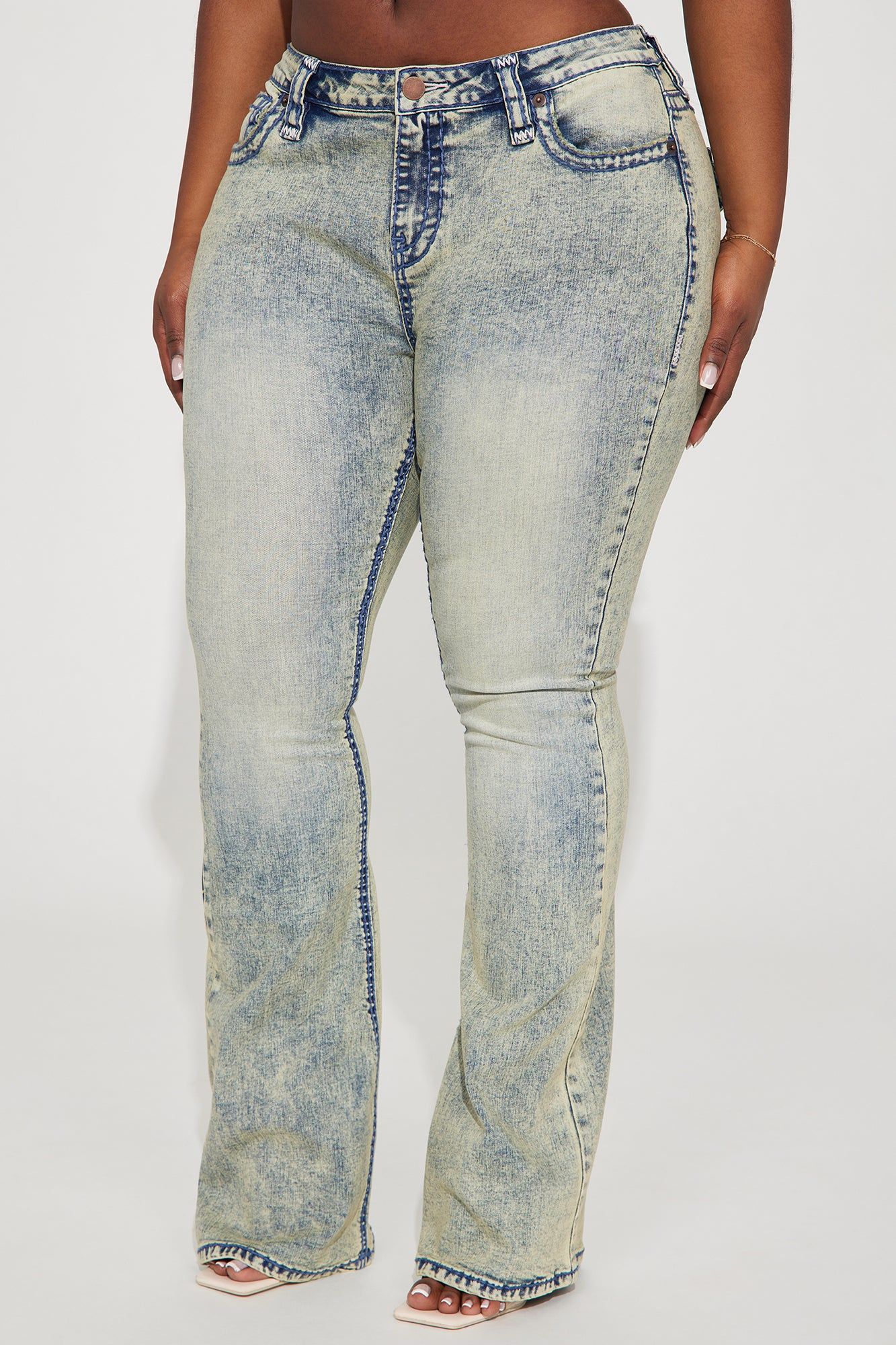 All At Once Stretch Flare Jeans - Light Wash sold by Fashion Nova product image thumbnail 5