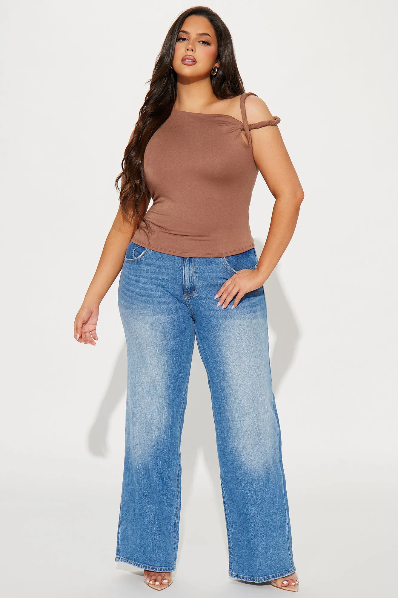 Kendra One Shoulder Top - Chocolate sold by Fashion Nova product image thumbnail 5