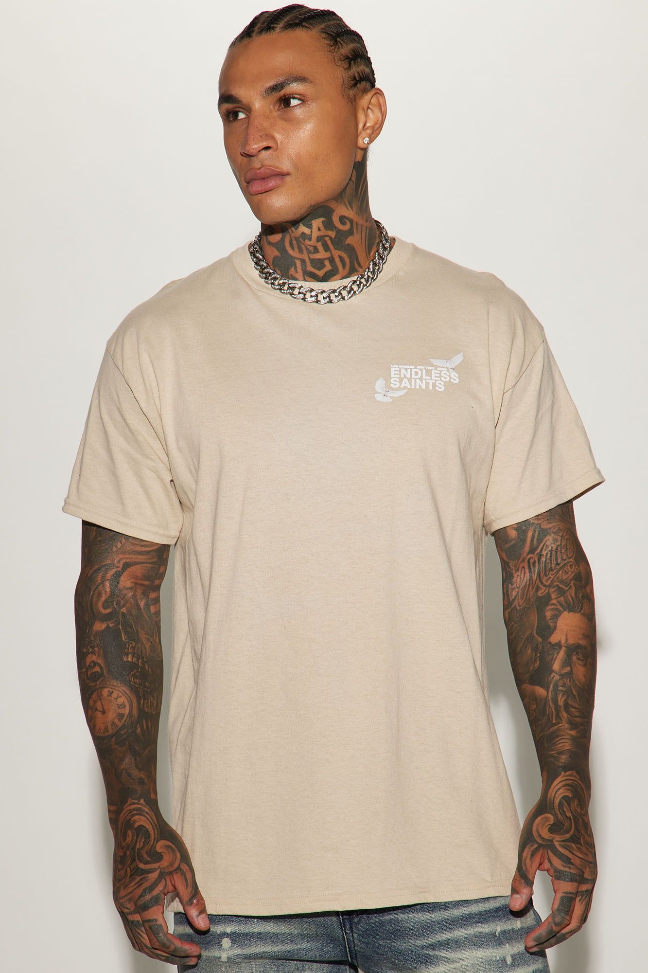 Endless Saints Short Sleeve Tee - Sand sold by Fashion Nova product image thumbnail 4