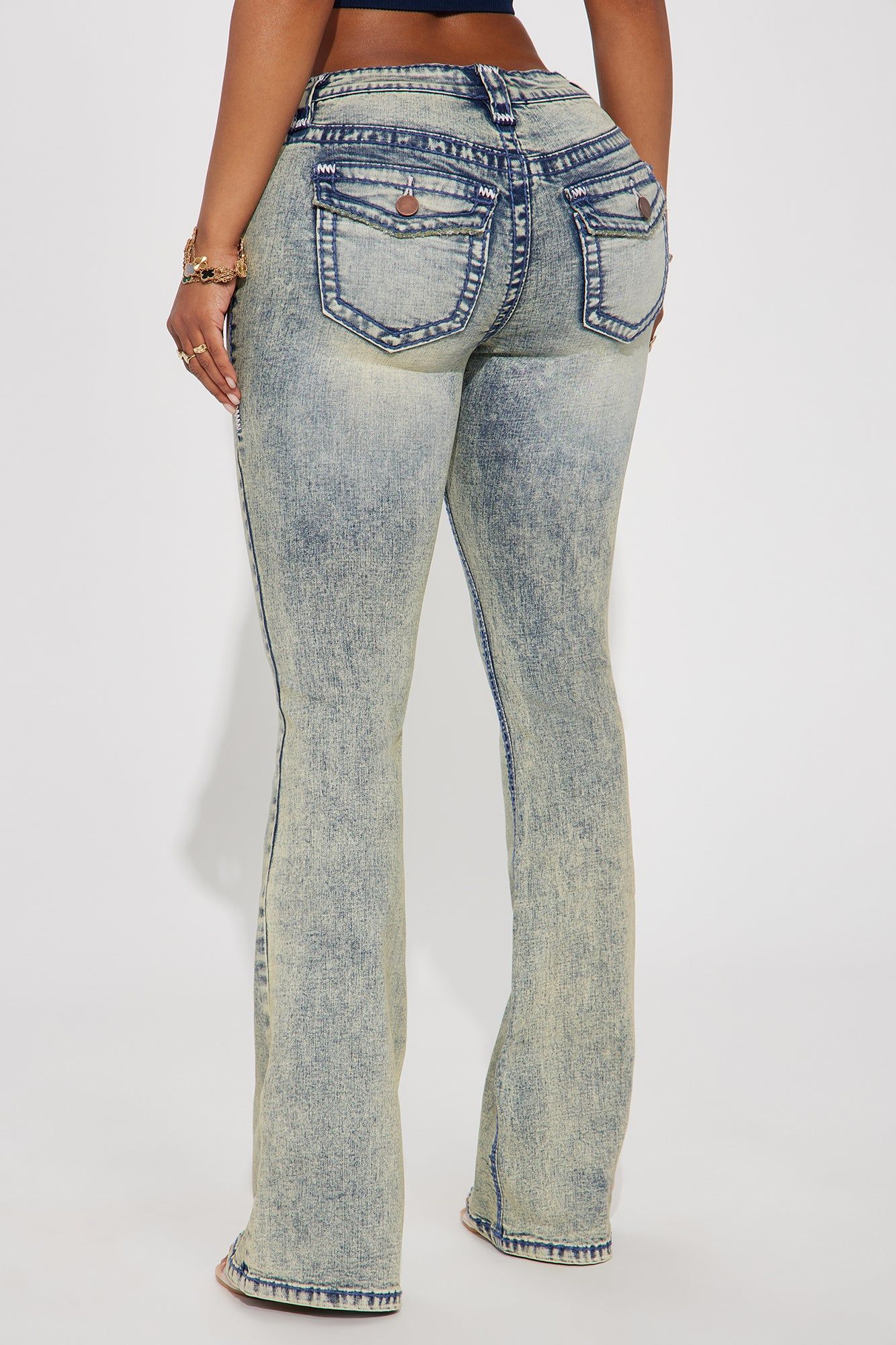 All At Once Stretch Flare Jeans - Light Wash sold by Fashion Nova product image thumbnail 3