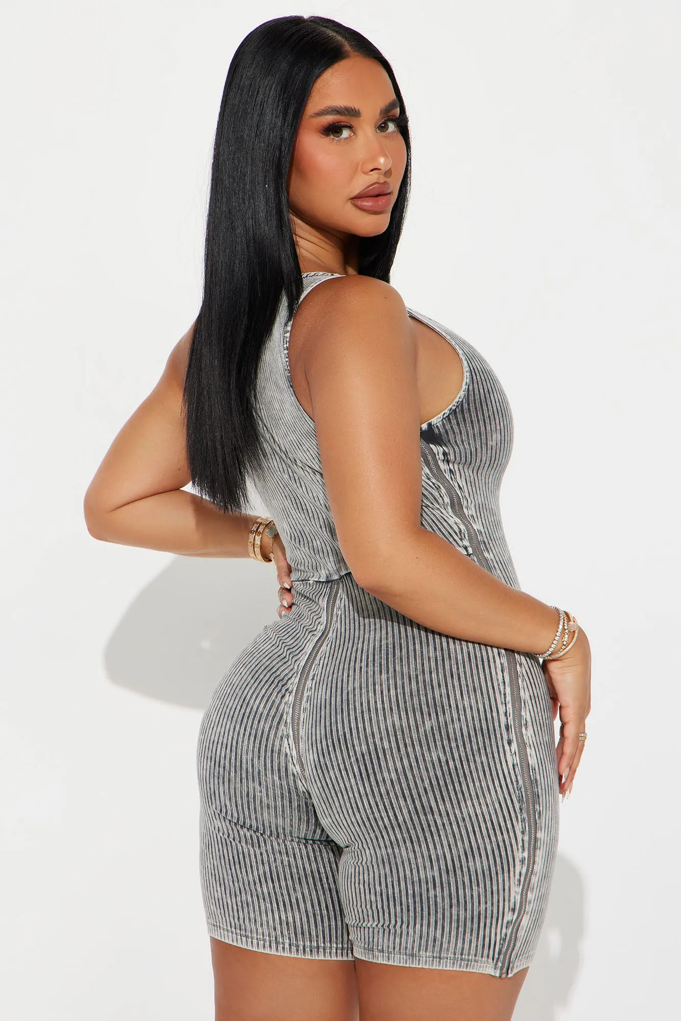 The Way You Move Washed Romper - Grey sold by Fashion Nova product image thumbnail 3