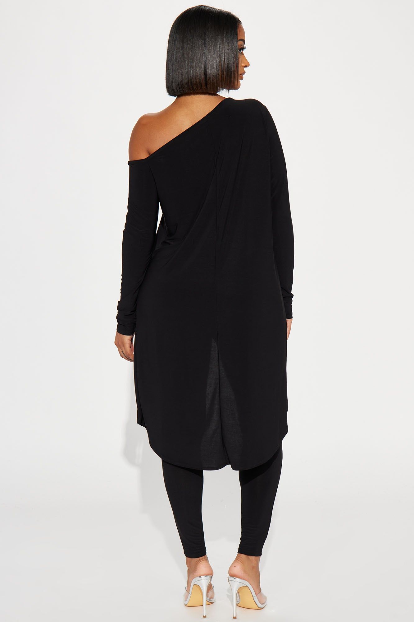 Talk To Me Off shoulder Legging Set - Black sold by Fashion Nova product image thumbnail 3