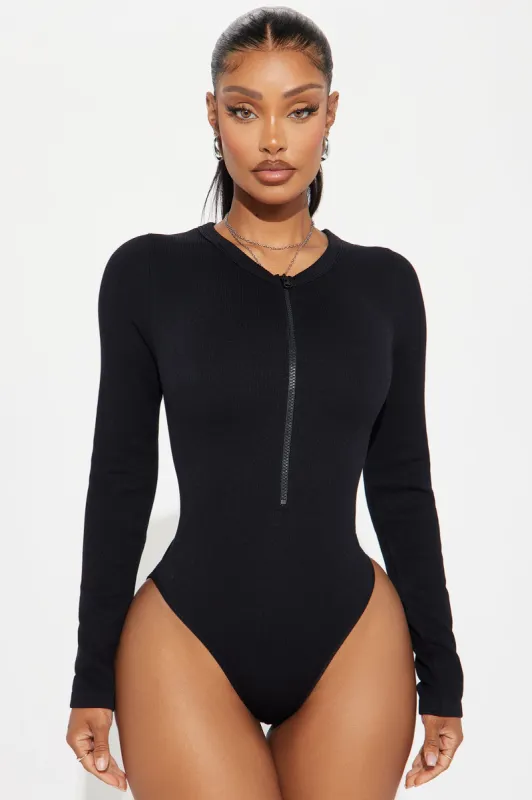 Serena Seamless Bodysuit - Black sold by Fashion Nova