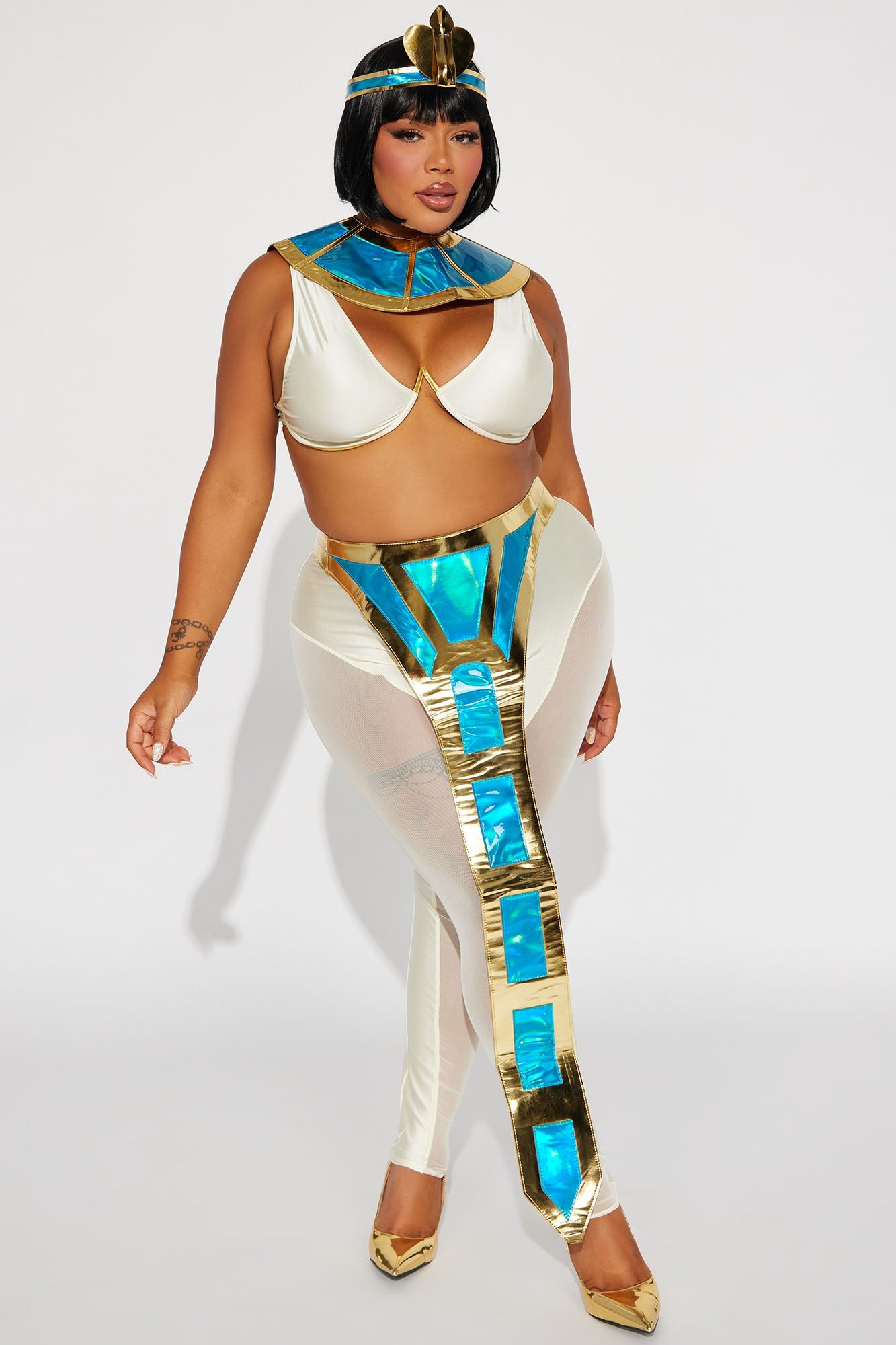 Ruler Of The Nile Pharaoh 5 Piece Costume Set - White/combo sold by Fashion Nova product image thumbnail 6