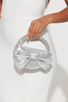 Prettiest In The Room Handbag - Silver made by Fashion Nova