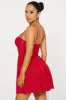 Gaia Glitter Mesh Mini Dress - Red sold by Fashion Nova