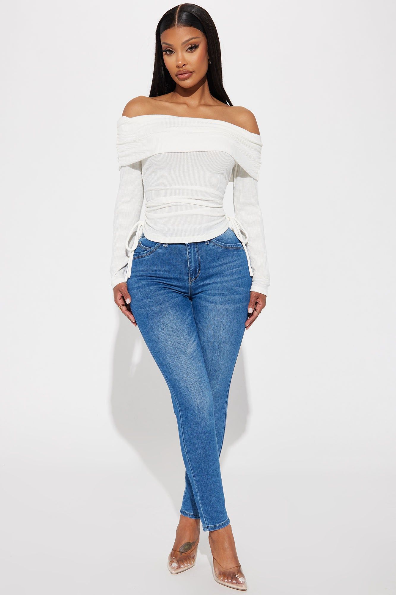 Idalia Off Shoulder Top - Off White sold by Fashion Nova product image thumbnail 2