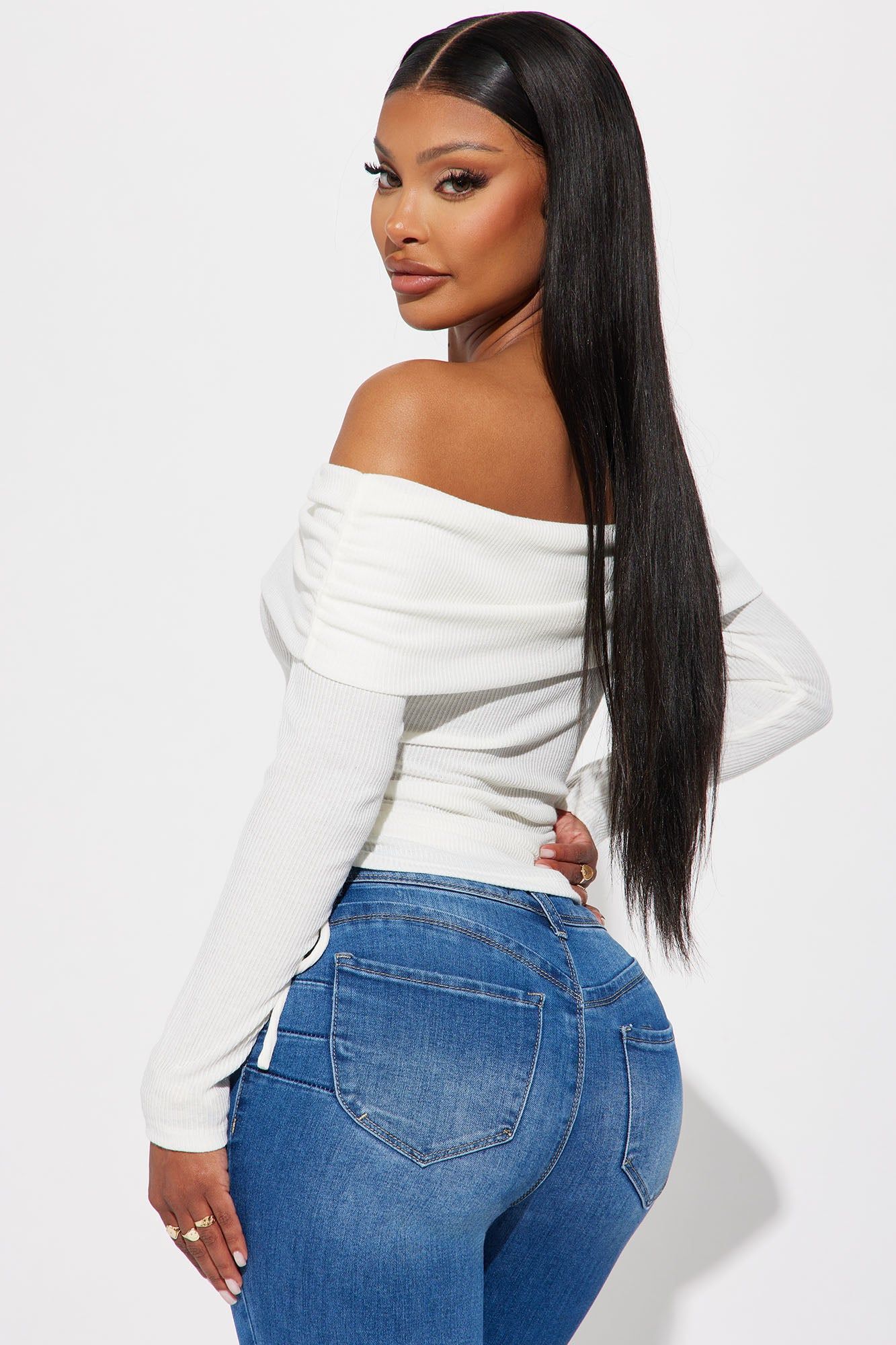 Idalia Off Shoulder Top - Off White sold by Fashion Nova product image thumbnail 3