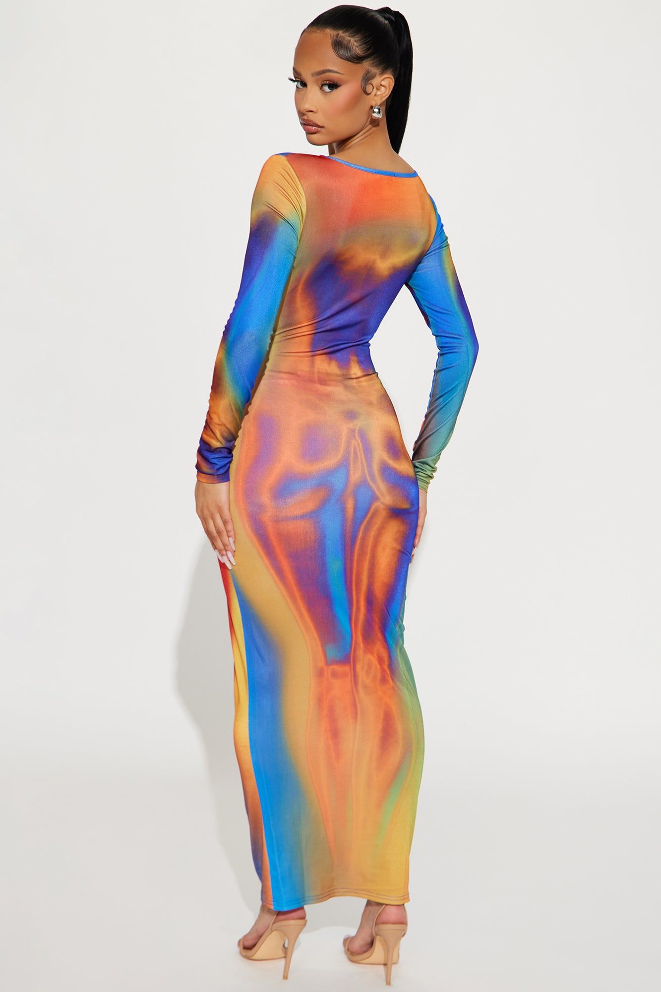 Transformed Gaia Maxi Dress - Orange/combo sold by Fashion Nova product image thumbnail 3