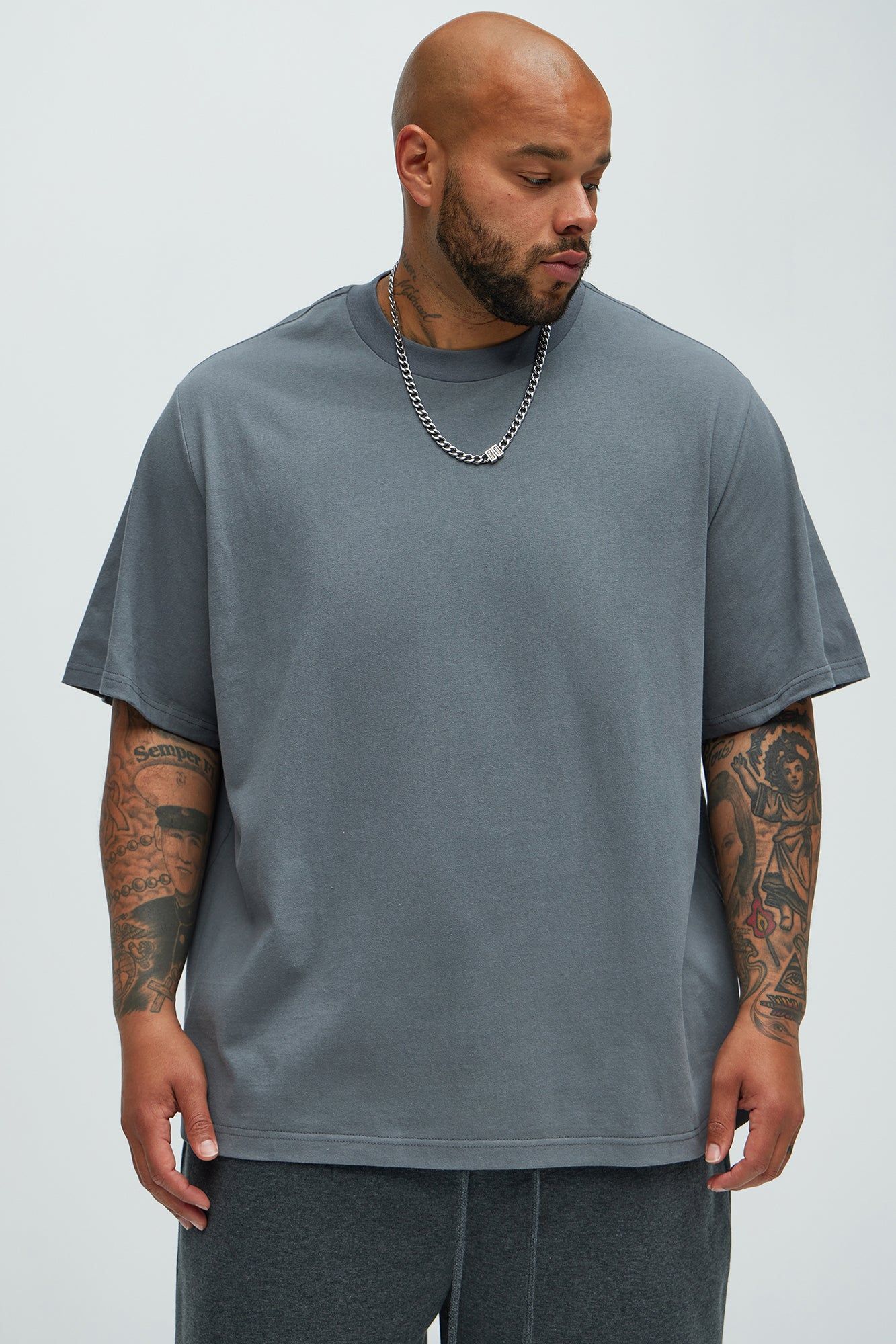 Oversized Heavyweight Short Sleeve Tee - Charcoal sold by Fashion Nova product image thumbnail 5