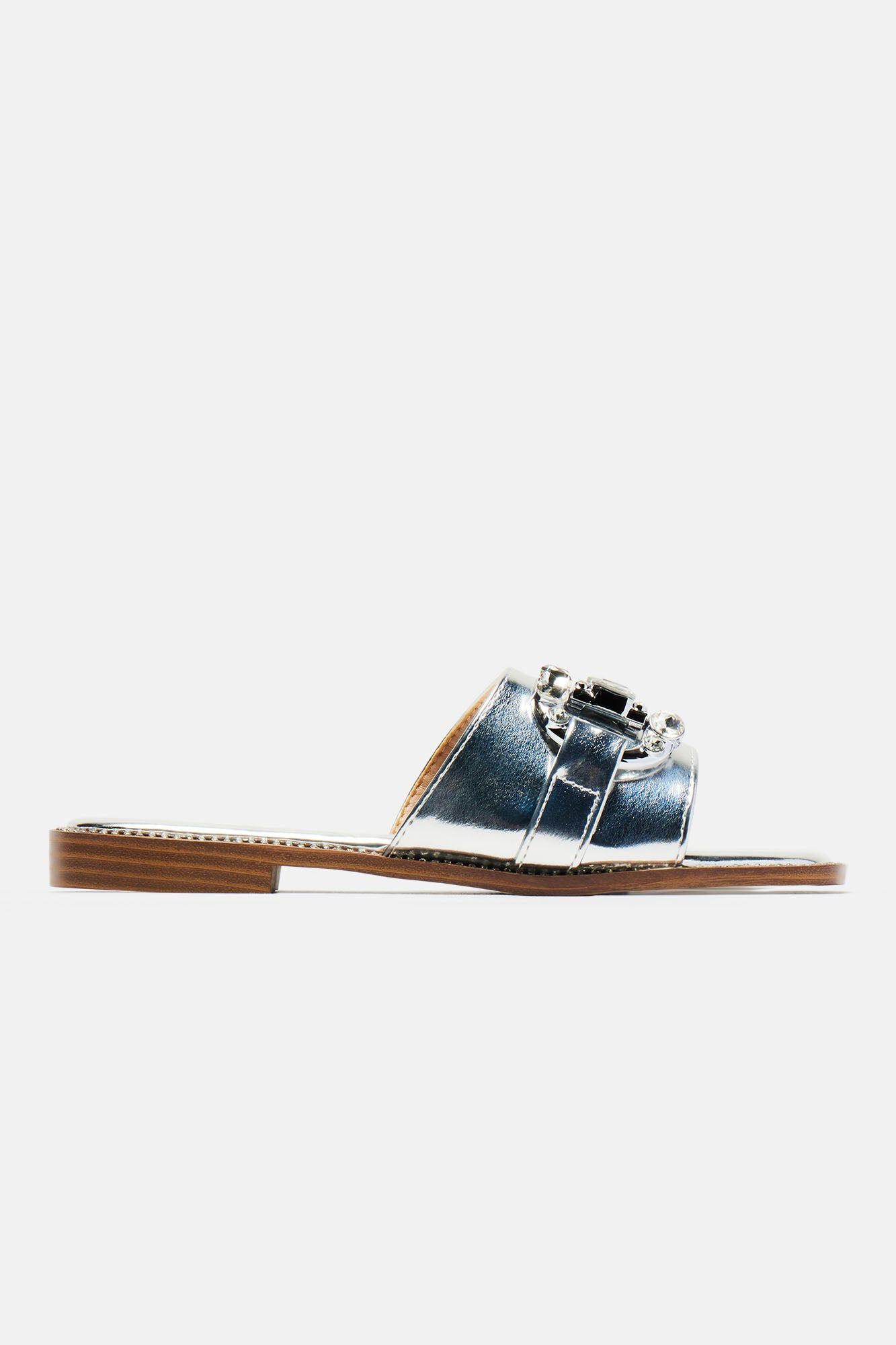 Jojo Flat Sandals - Silver sold by Fashion Nova product image thumbnail 5