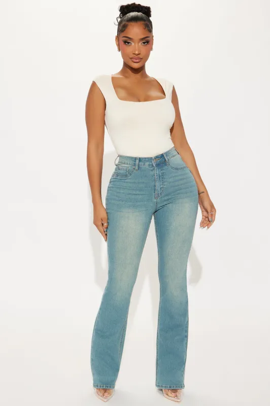 Mesa Booty Lifting Stretch Bootcut Jeans - Medium Blue Wash sold by Fashion Nova