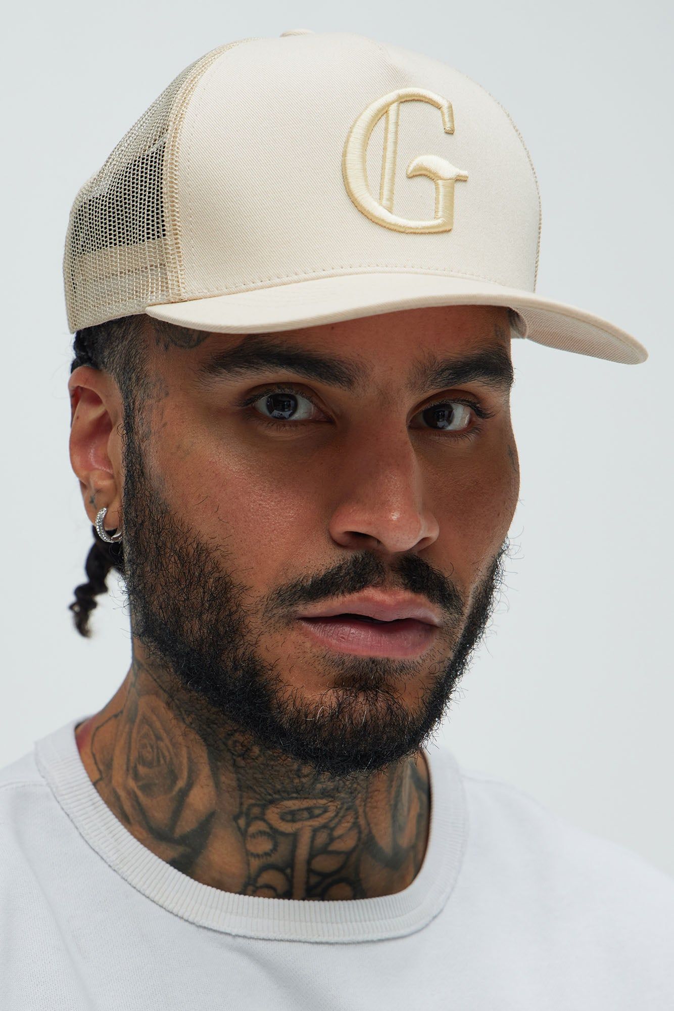 Georgia Twill Trucker Hat - Stone sold by Fashion Nova