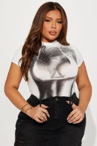 Hot Girl Summer Bodysuit - Black/White sold by Fashion Nova