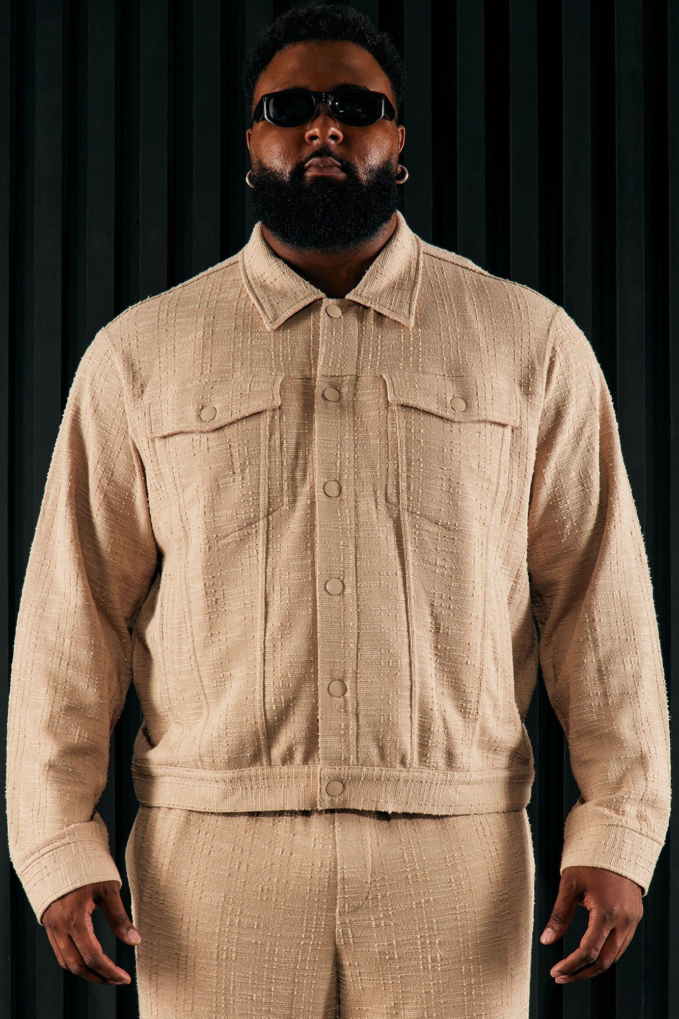 Jordan Textured Trucker Jacket - Tan sold by Fashion Nova product image thumbnail 4