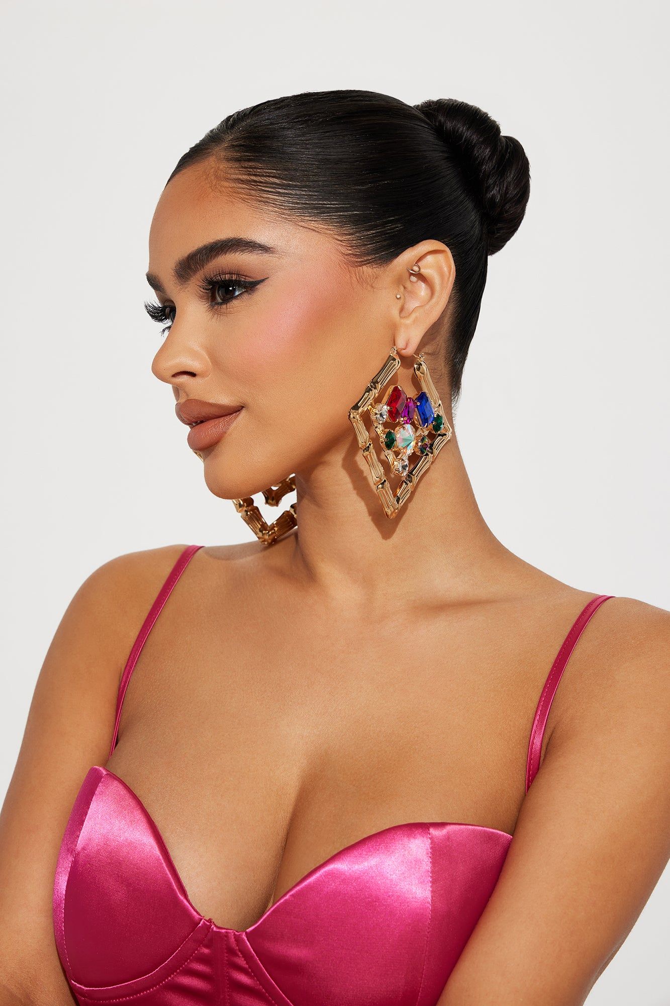 Clearly The Best Drop Earrings - Gold/Multi sold by Fashion Nova product image thumbnail 2