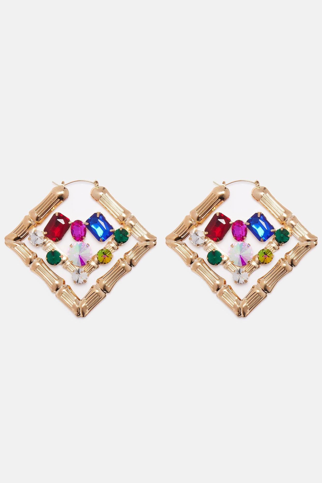 Clearly The Best Drop Earrings - Gold/Multi sold by Fashion Nova product image thumbnail 3