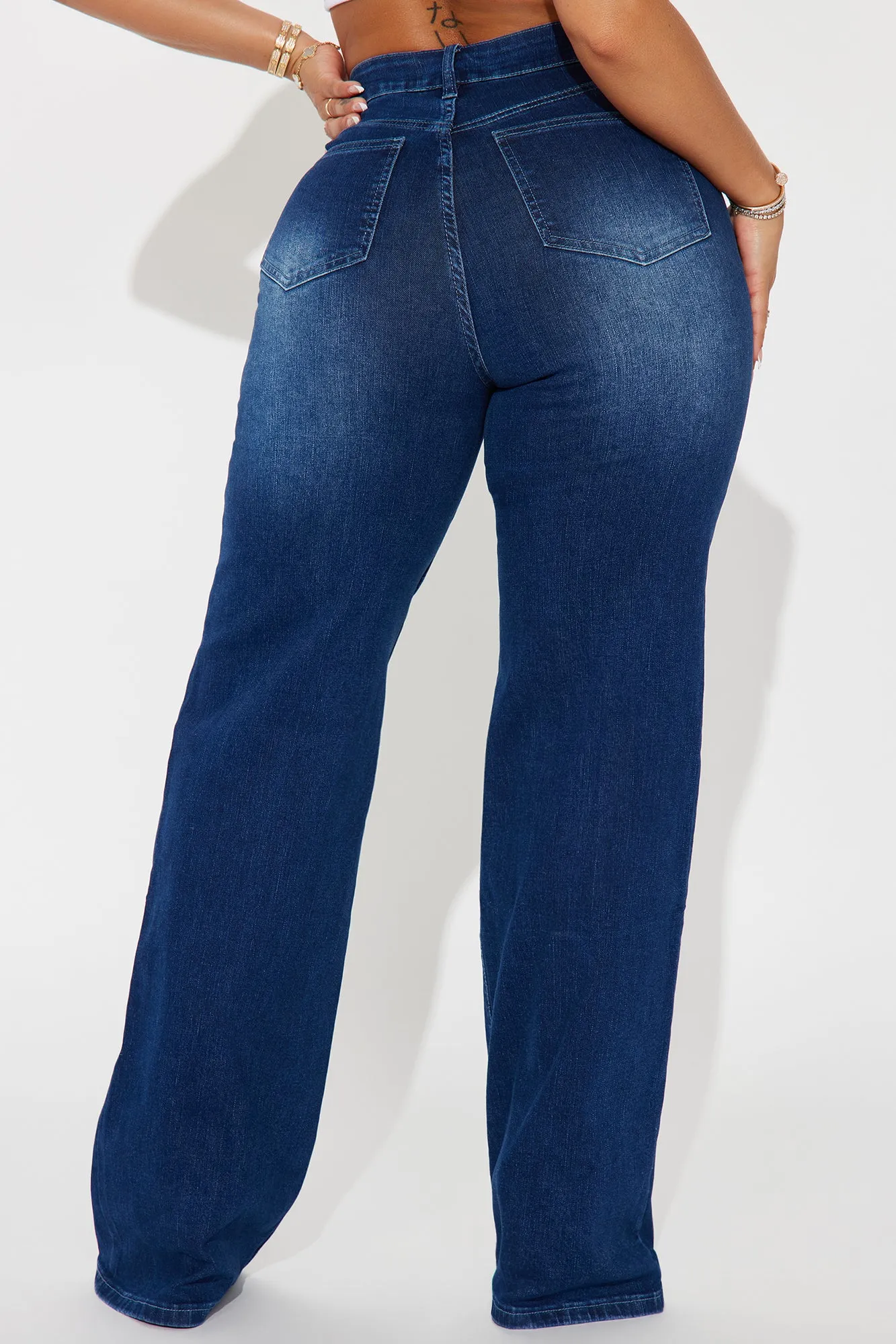 You And Me Stretch Straight Leg Jeans - Dark Wash sold by Fashion Nova product image thumbnail 3