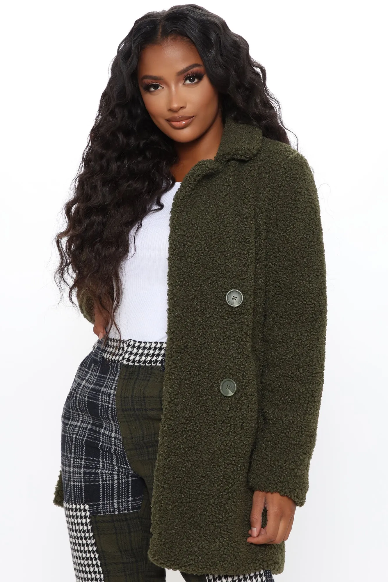 No Chills Coat - Olive sold by Fashion Nova