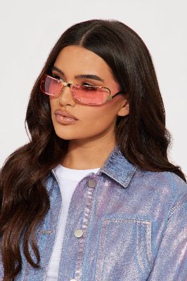 Chasing Sunsets Sunglasses - Pink sold by Fashion Nova