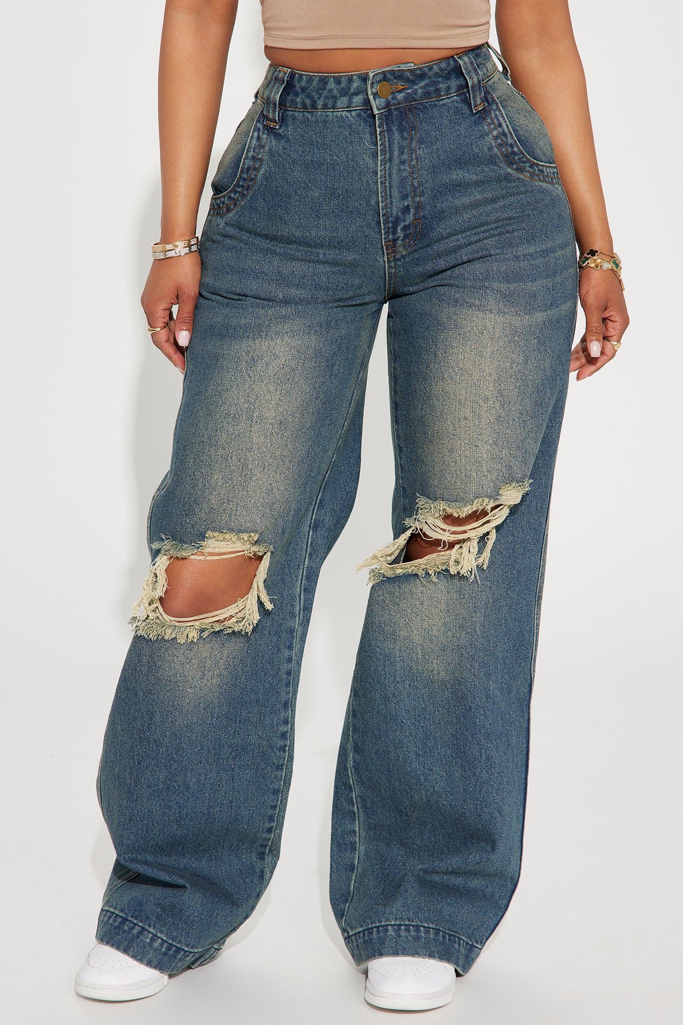 Drew Drop Waist Baggy Jeans - Dark Wash sold by Fashion Nova product image thumbnail 2