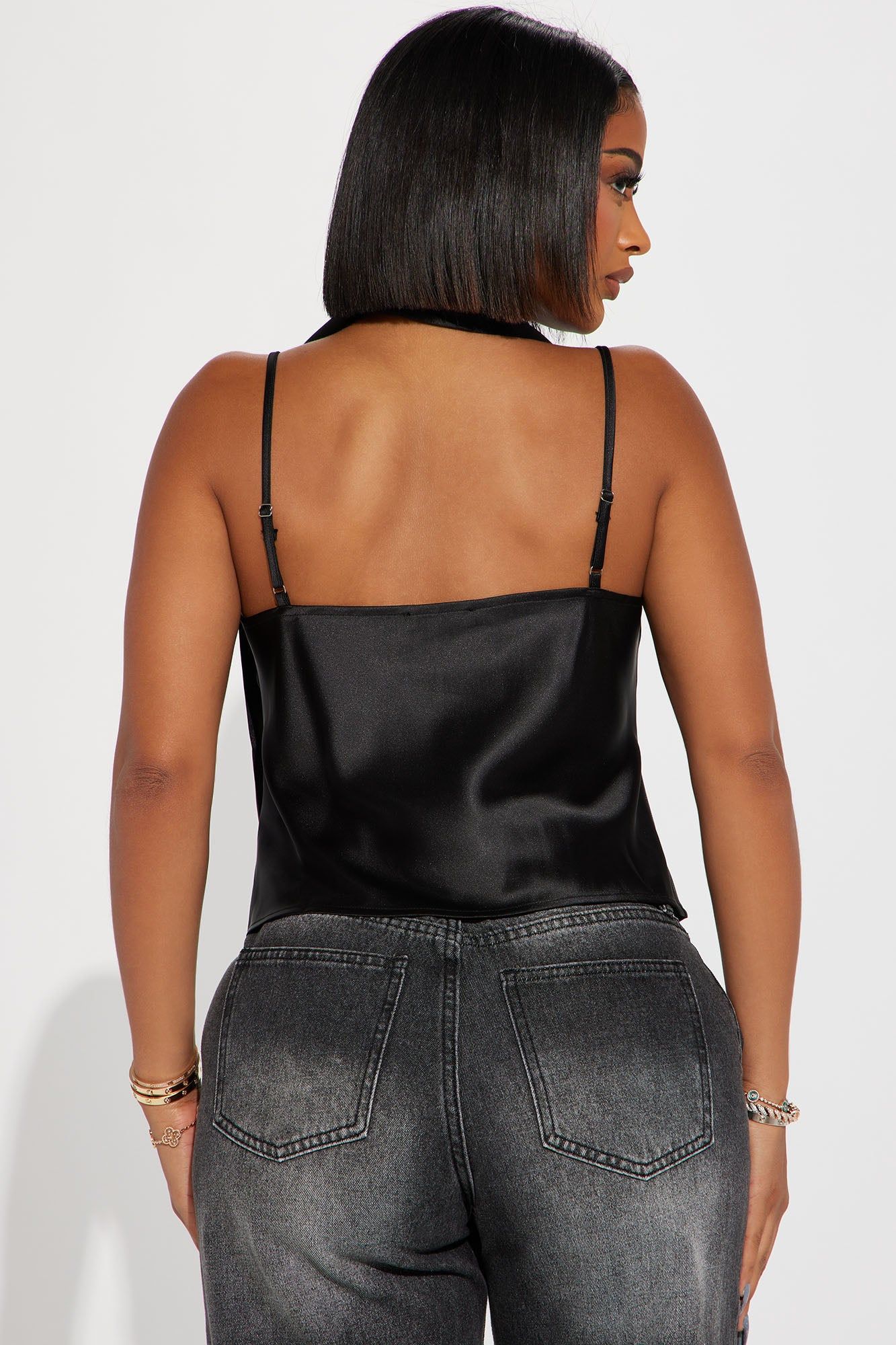 Bright Scenery Satin Top - Black sold by Fashion Nova product image thumbnail 3