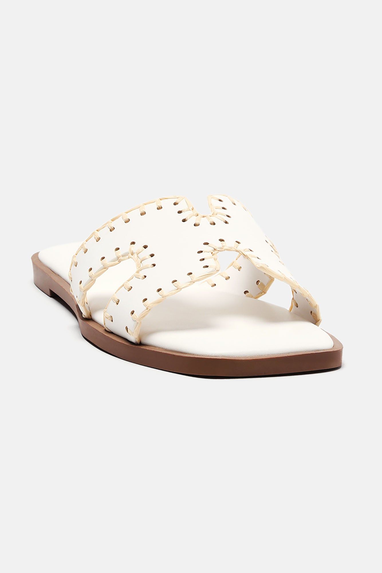 Joele Flat Sandals - White sold by Fashion Nova product image thumbnail 2