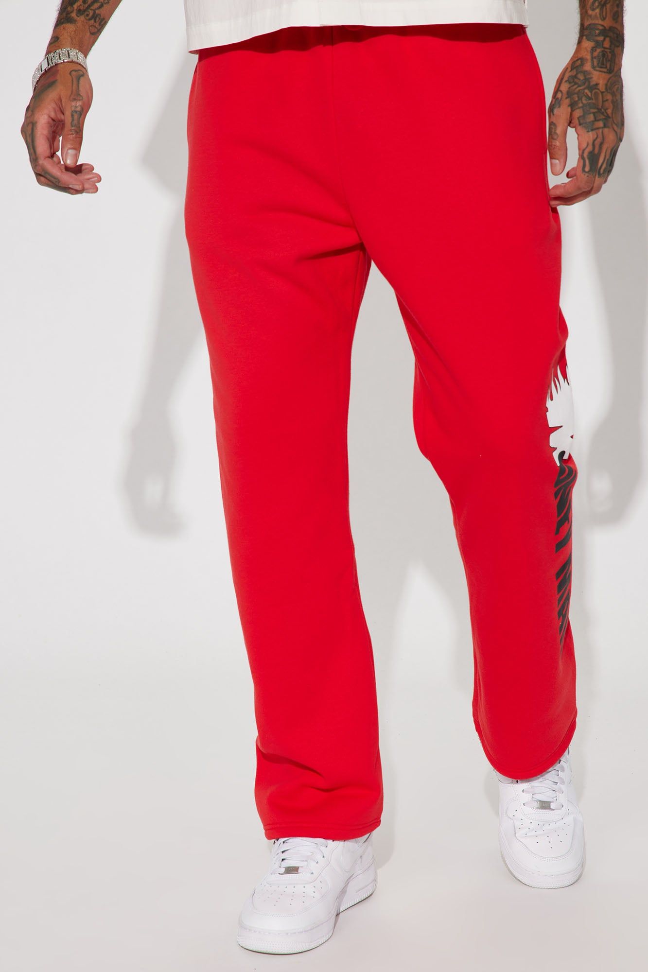 Money Man Straight Sweatpant - Red sold by Fashion Nova