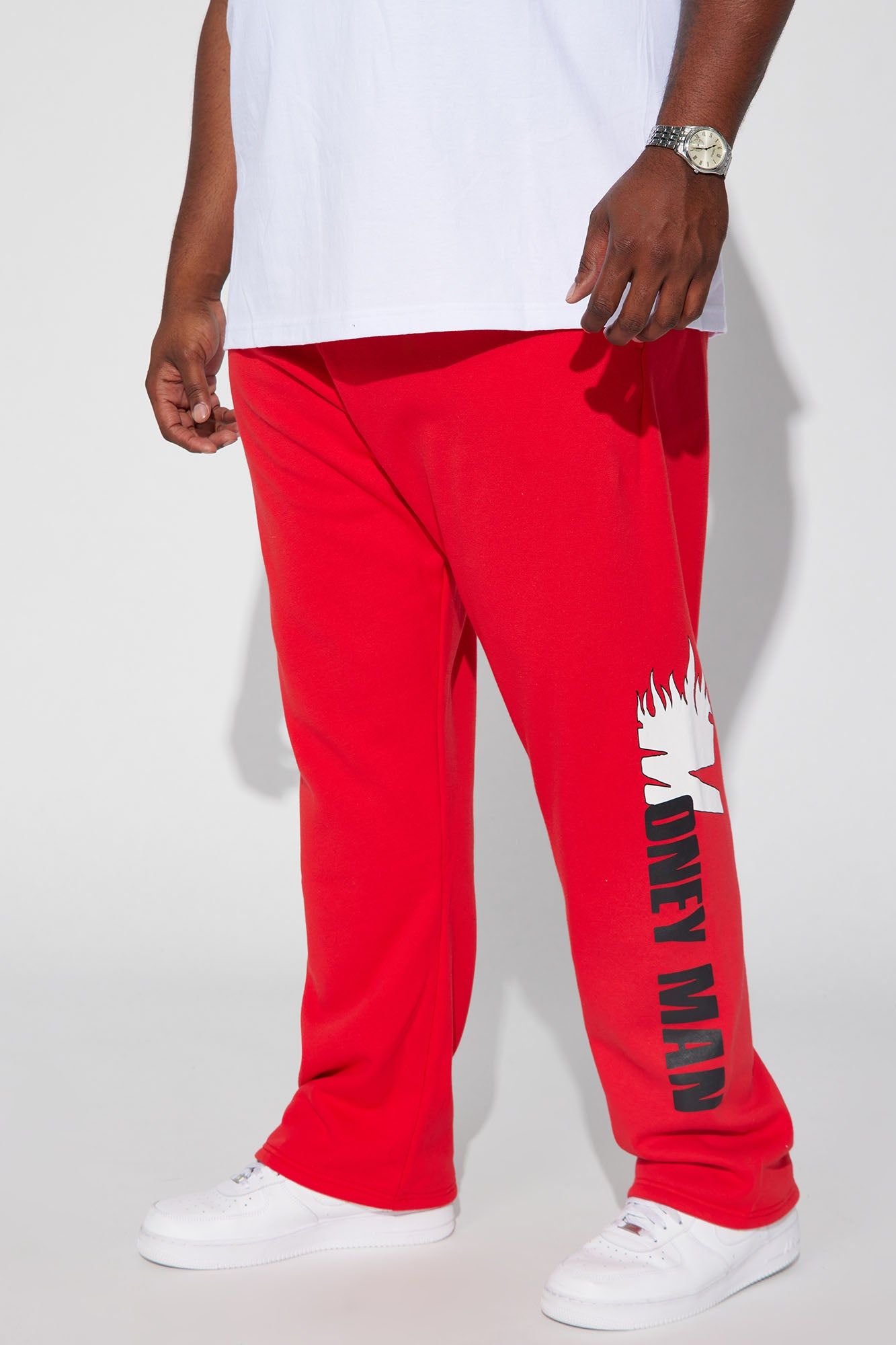 Money Man Straight Sweatpant - Red sold by Fashion Nova product image thumbnail 2