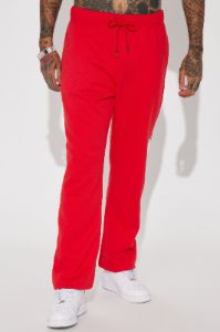 Money Man Straight Sweatpant - Red sold by Fashion Nova