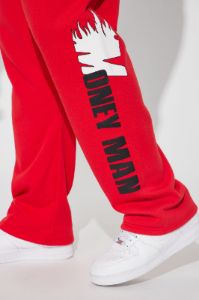 Money Man Straight Sweatpant - Red sold by Fashion Nova