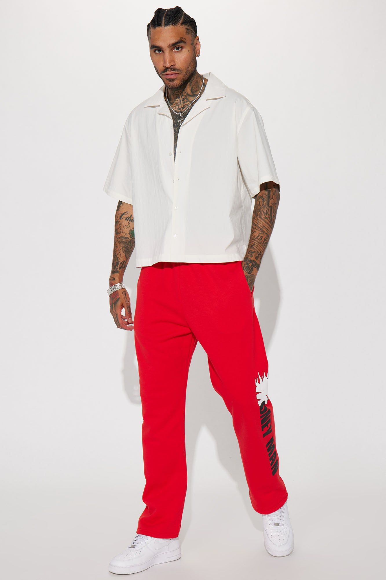 Money Man Straight Sweatpant - Red sold by Fashion Nova product image thumbnail 3