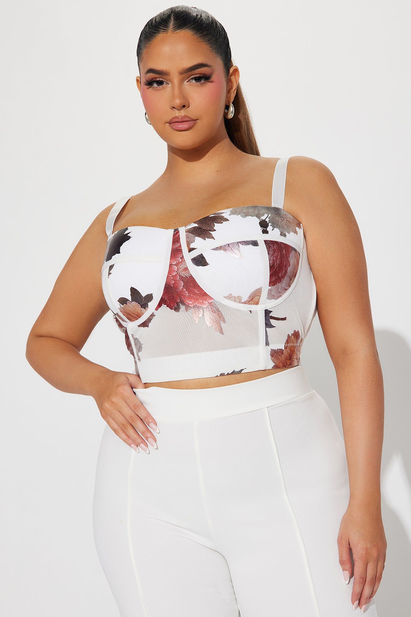 Mesh So Well Corset Top - White/combo sold by Fashion Nova product image thumbnail 4