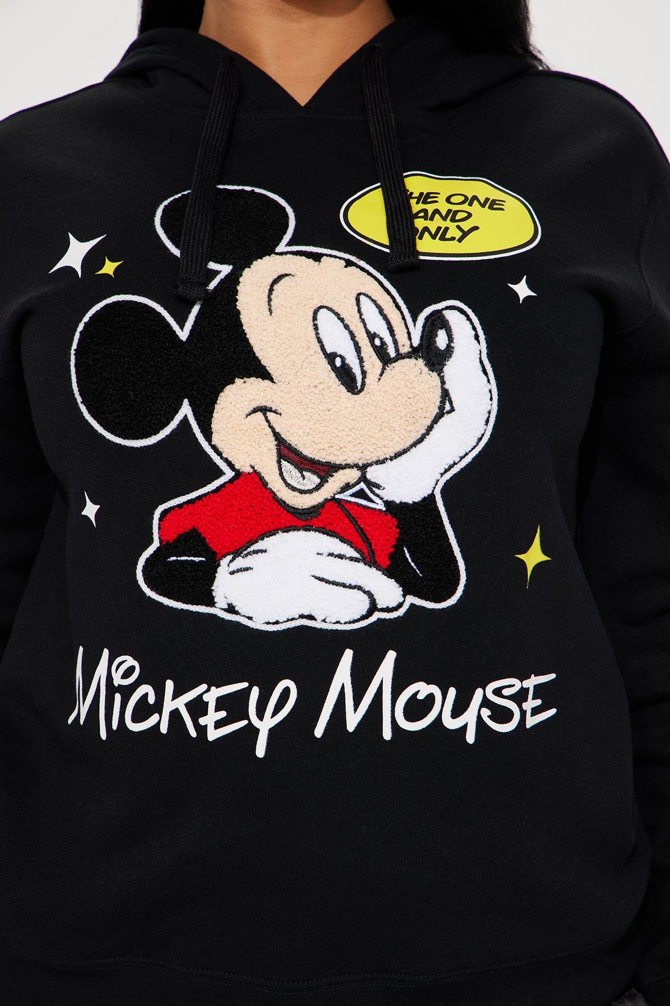 Mickey Mouse Chenille Patch Hoodie - Black sold by Fashion Nova product image thumbnail 3