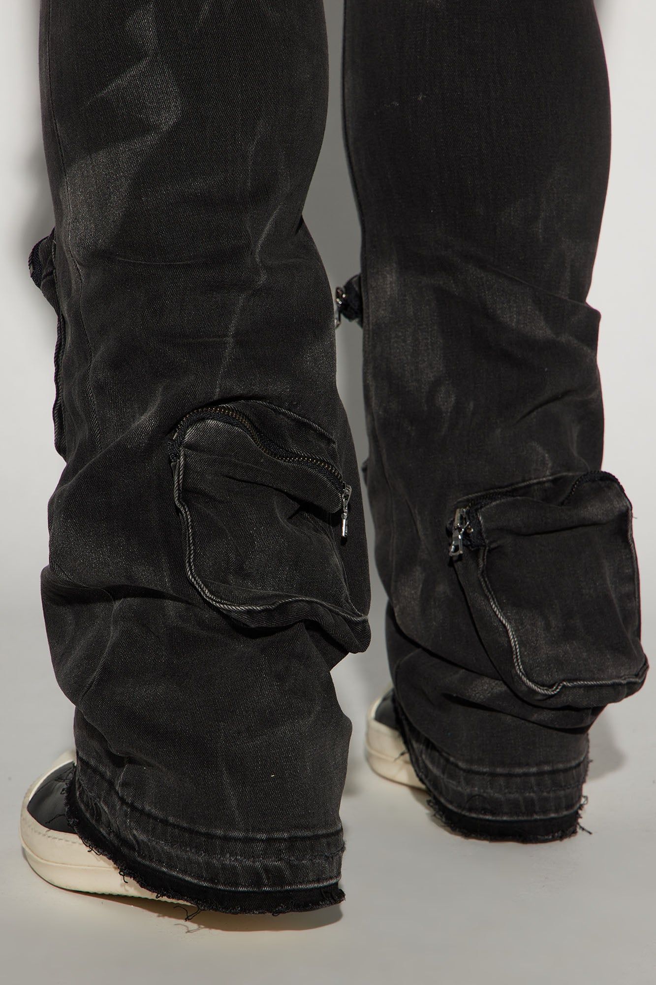 Upside Cargo Stacked Skinny Flare Jeans - Black sold by Fashion Nova product image thumbnail 8