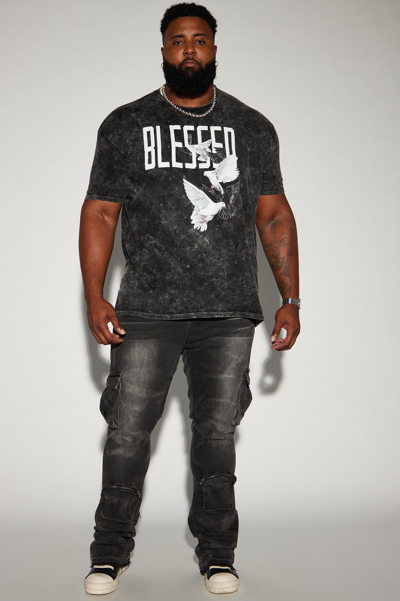 Upside Cargo Stacked Skinny Flare Jeans - Black sold by Fashion Nova product image thumbnail 7