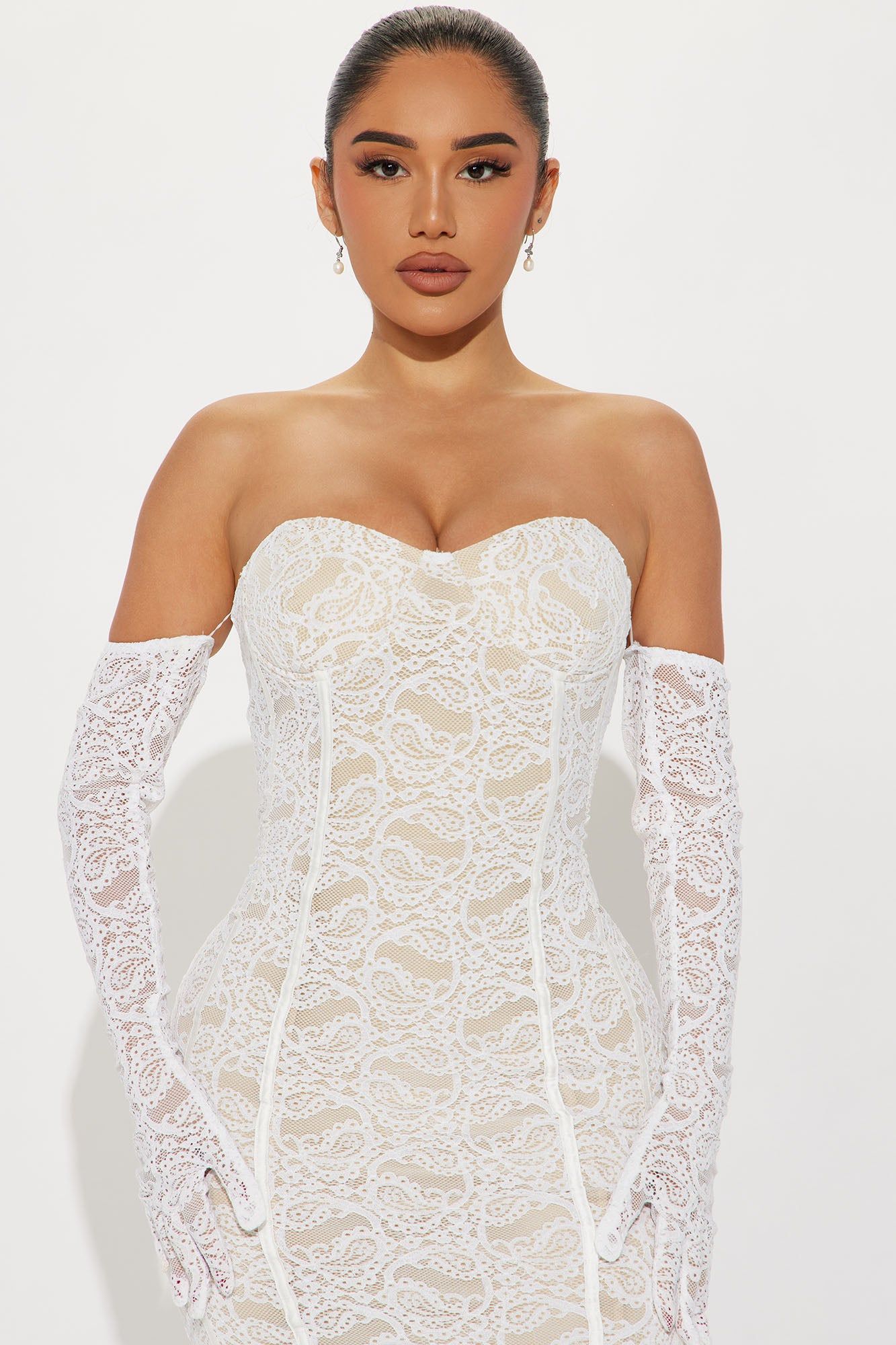 Love With A Glove Midi Dress - White sold by Fashion Nova product image thumbnail 2