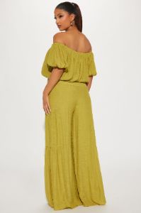Take Me On A Vacay Pant Set - Chartreuse sold by Fashion Nova