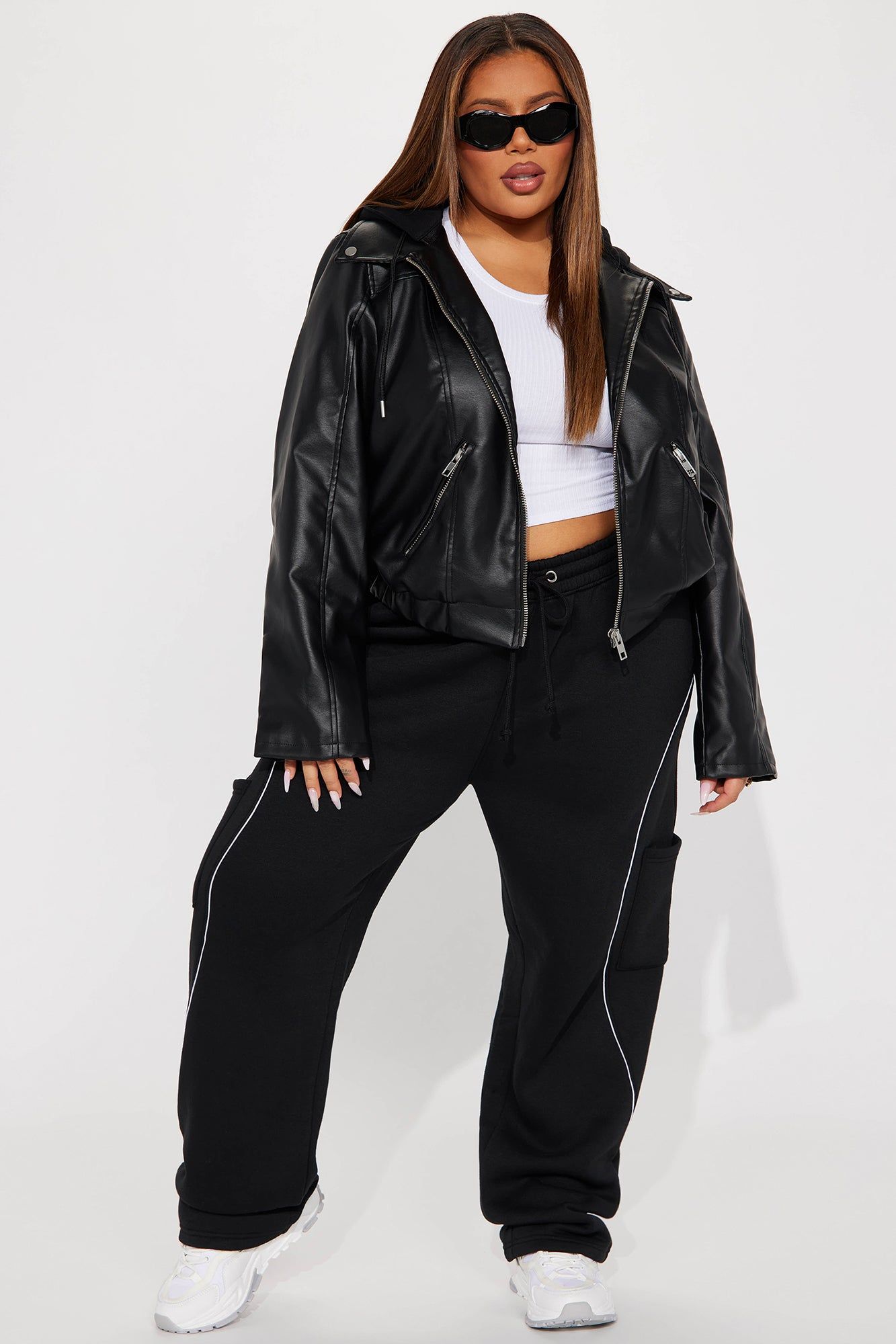 Adoring You Faux Leather Bomber Jacket - Black sold by Fashion Nova product image thumbnail 5