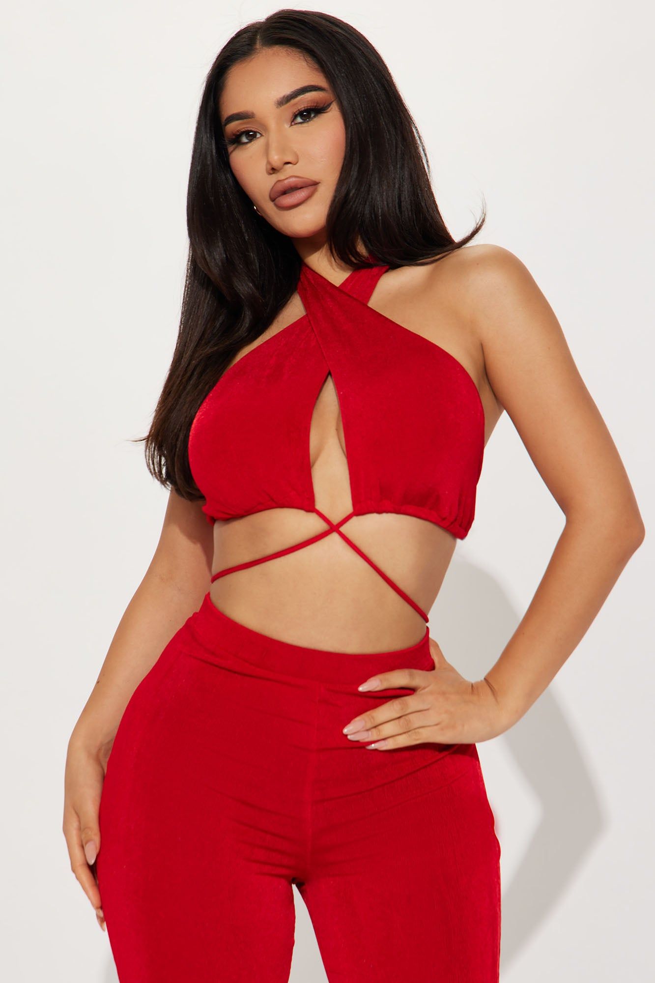 Ariel Slinky Pant Set - Red sold by Fashion Nova product image thumbnail 2